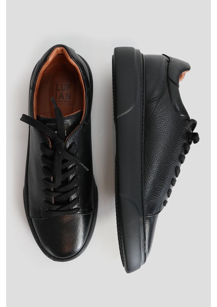 Tommy Erkek Deri Sneaker Ayakkabı Siyah fırsatları