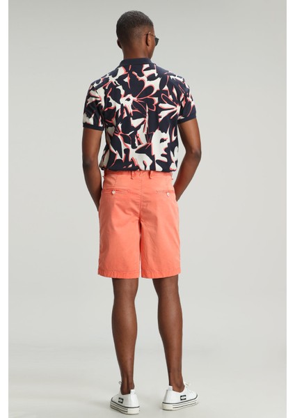 Zegler Spor Erkek Chino Şort Slim Fit Mavi