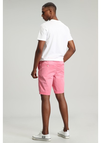 Zegler Spor Erkek Chino Şort Slim Fit Mavi