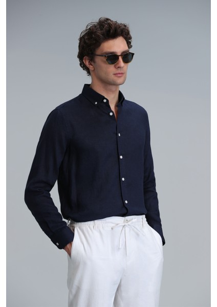 Pitaya Erkek Keten Gömlek Comfort Fit modelleri