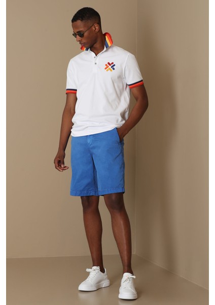 Zegler Spor Erkek Chino Şort Slim Fit Mavi modelleri