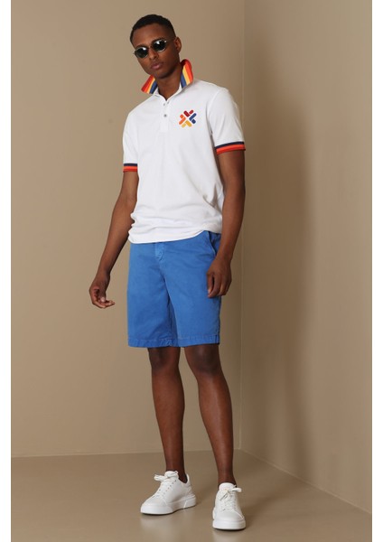 Zegler Spor Erkek Chino Şort Slim Fit Mavi fırsatları