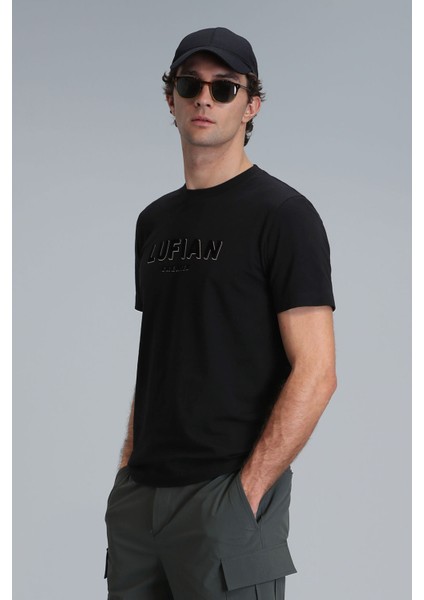 Gold Modern Grafik T- Shirt Siyah