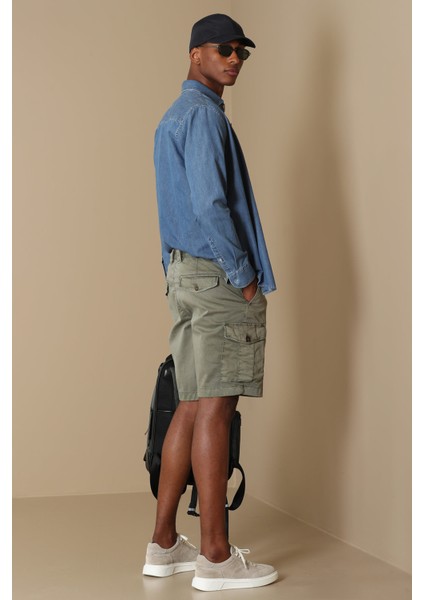 Marel Spor Erkek Chino Şort Slim Fit Bej