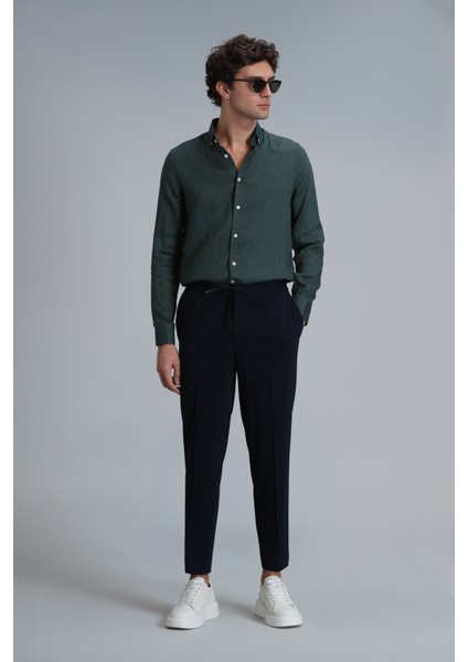 Pitaya Erkek Keten Gömlek Comfort Fit Siyah fırsatları