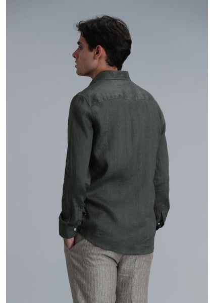 Pitaya Erkek Keten Gömlek Comfort Fit