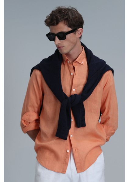 Pitaya Erkek Keten Gömlek Comfort Fit modelleri