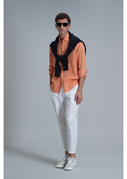 Pitaya Erkek Keten Gömlek Comfort Fit fırsatları