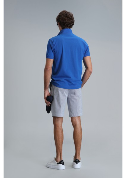 Fral Spor Erkek Chino Şort Slim Fit Saks