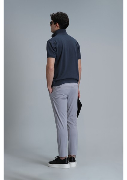 Simon Smart Erkek Chino Pantolon Slim Fit Gri