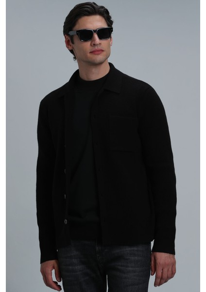 Solıd Erkek Hırka Siyah modelleri