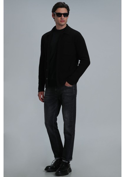 Solıd Erkek Hırka Siyah fırsatları