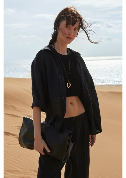 Angel Kadın Kazak Siyah