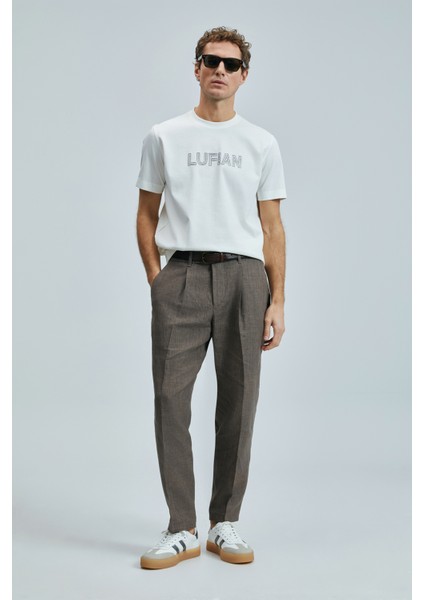 Thınk Erkek T-Shirt Orta Kalınlıkta Modern Grafik Tasarım %65 Pamuk %28 Polyamid %7 Elastan