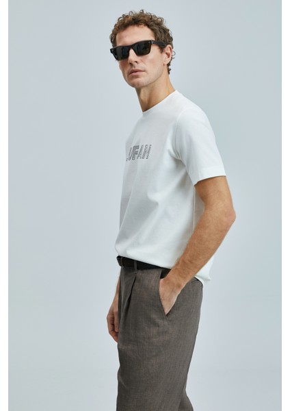 Thınk Erkek T-Shirt Orta Kalınlıkta Modern Grafik Tasarım %65 Pamuk %28 Polyamid %7 Elastan fırsatları