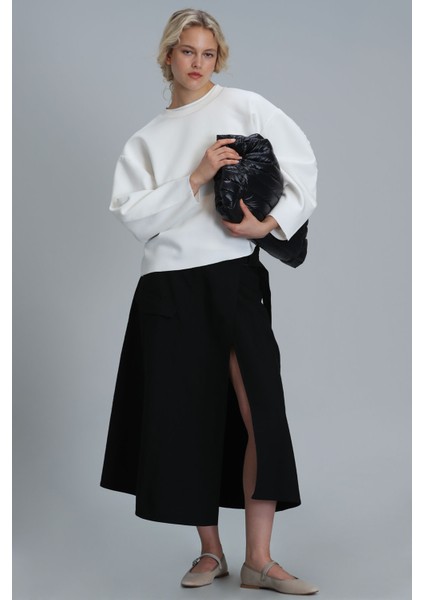 Selın Kadın Örme Sweatshırt Siyah fiyatları