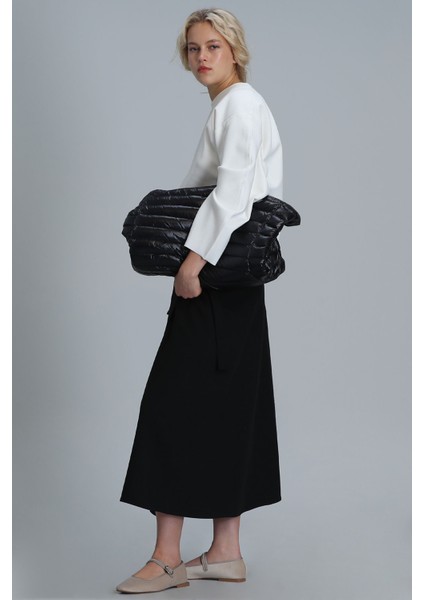 Selın Kadın Örme Sweatshırt Siyah fırsatları