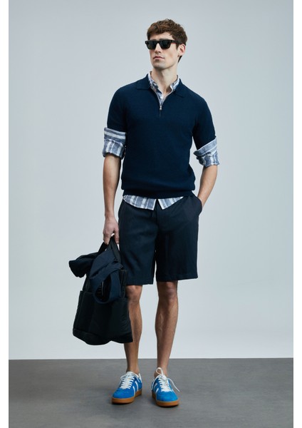 Ross Spor Erkek Chino Şort Slim Fit Siyah indirimleri