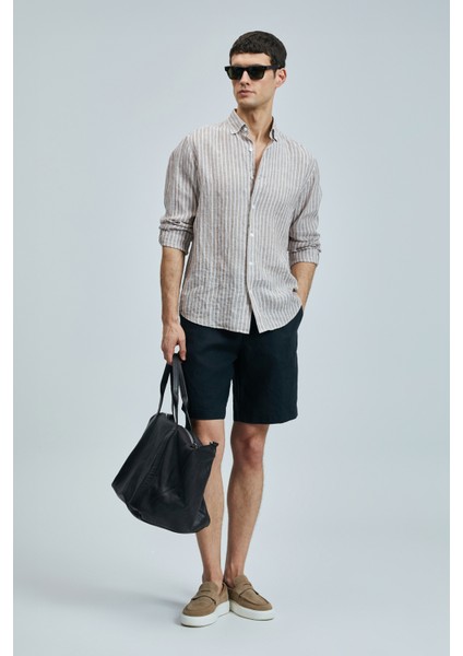 Peler Spor Erkek Chino Şort Slim Fit Siyah indirimleri