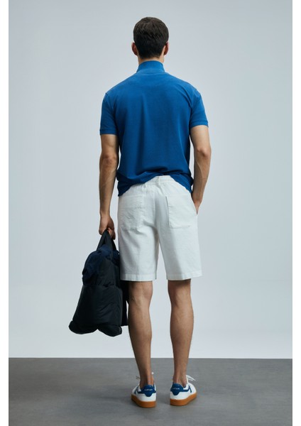 Peler Spor Erkek Chino Şort Slim Fit Siyah