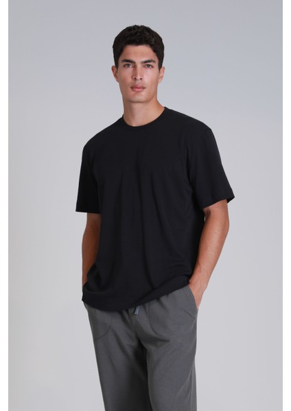 Casa Erkek Basic Tişört Siyah