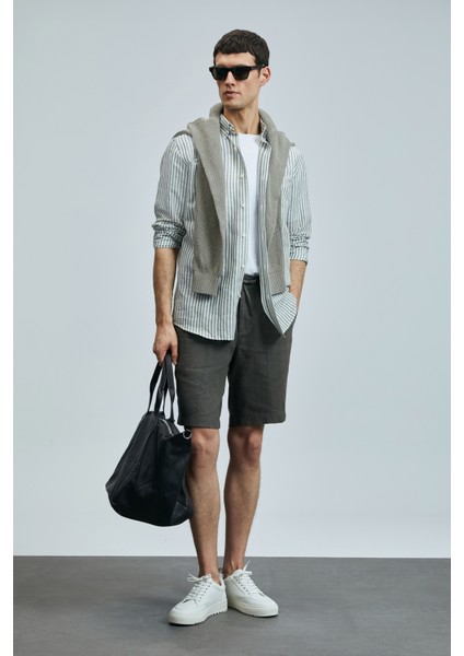 Peler Spor Erkek Chino Şort Slim Fit Siyah indirimleri