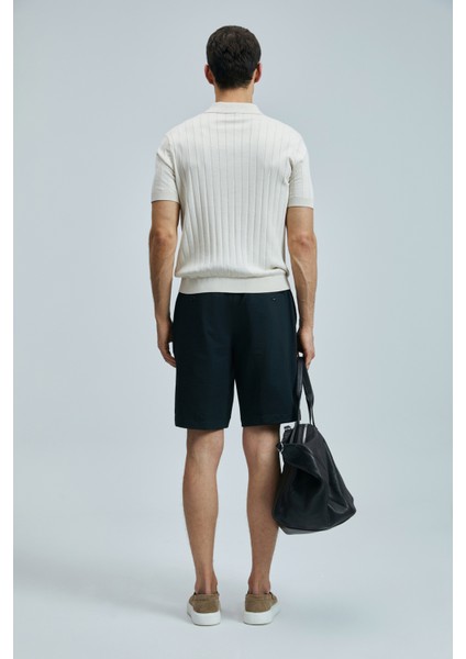 Aler Spor Erkek Chino Şort Slim Fit Siyah