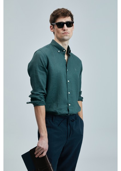 Pitaya Erkek Keten Gömlek Comfort Fit indirimleri