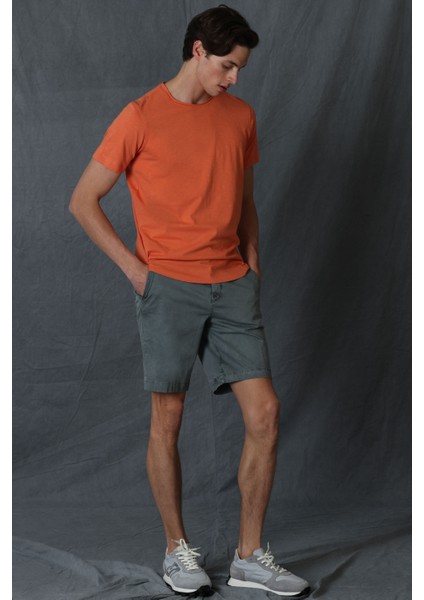 Zegler Spor Erkek Chino Şort Slim Fit Mavi modelleri