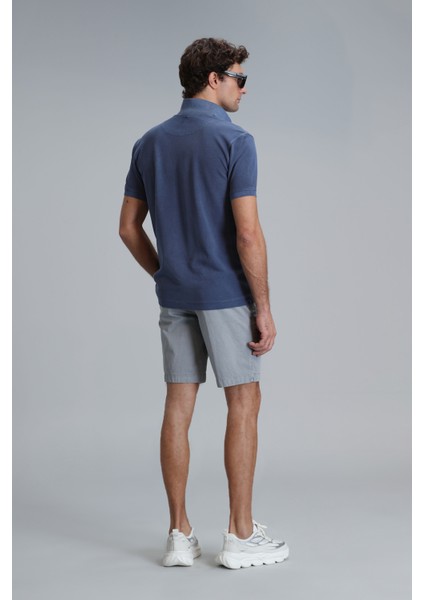 Zegler Spor Erkek Chino Şort Slim Fit Gri