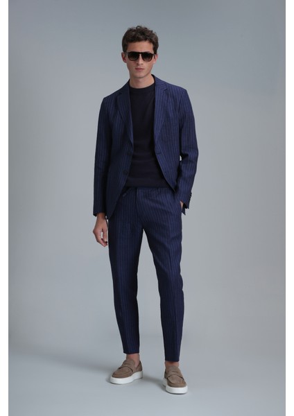 Marıo Smart Erkek Chino Pantolon Tailored Fit Lacivert