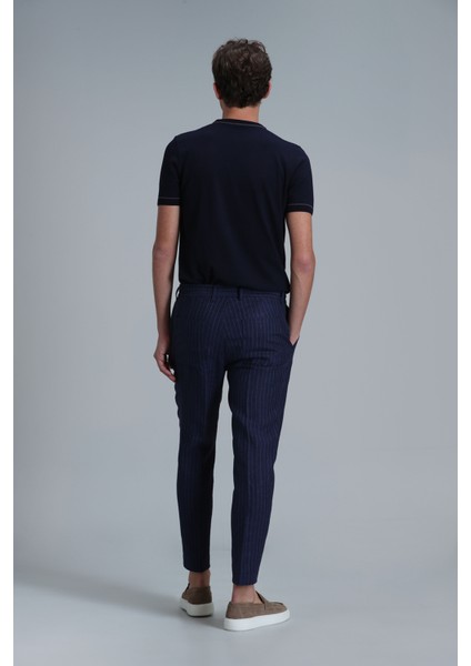 Marıo Smart Erkek Chino Pantolon Tailored Fit Lacivert