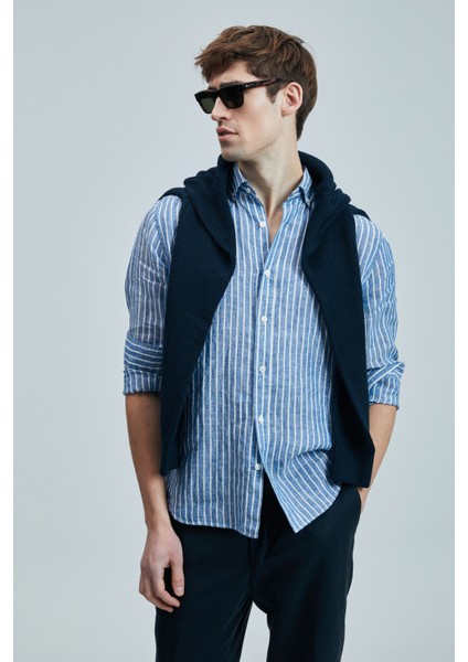 Alfred Erkek Keten Pamuklu Gömlek Regular Fit fiyatları