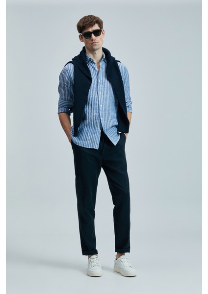 Alfred Erkek Keten Pamuklu Gömlek Regular Fit fırsatları