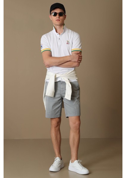 Zegler Spor Erkek Chino Şort Slim Fit Mavi indirimleri