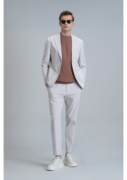 Frank Smart Erkek Chino Pantolon Slim Fit Saks