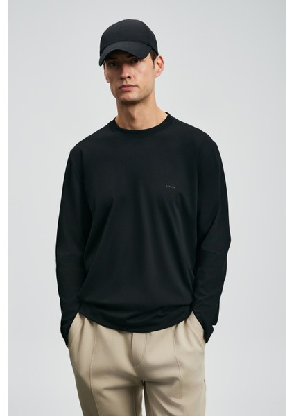 Vıctor Erkek Uzun Kol T- Shırt Siyah modelleri