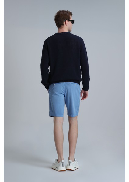 Zegler Spor Erkek Chino Şort Slim Fit Gri