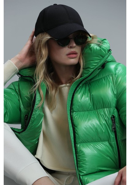 Sun Kaz Tüyü Kadın Mont Siyah