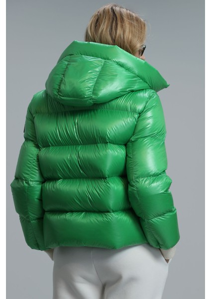 Sun Kaz Tüyü Kadın Mont Siyah