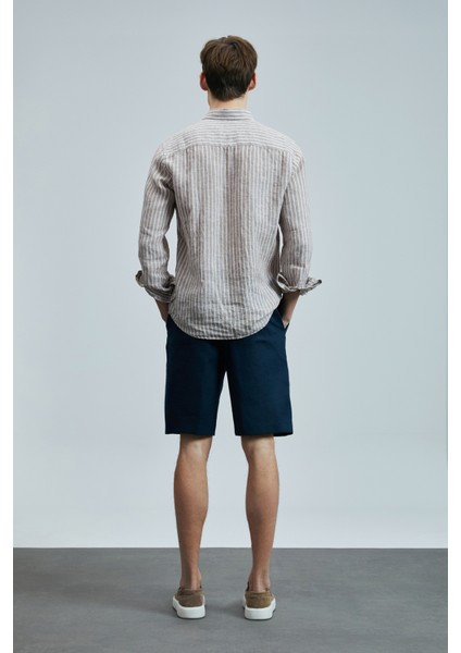 Alfred Erkek Keten Pamuklu Gömlek Regular Fit