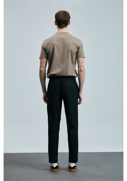 Marcus Modern Grafik T- Shirt Siyah