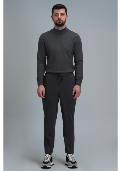 Lumer Spor Erkek Chino Pantolon Slim Fit Siyah