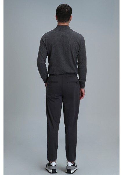 Lumer Spor Erkek Chino Pantolon Slim Fit Siyah