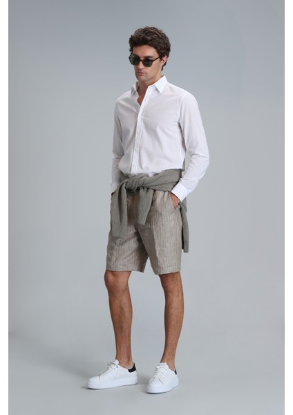 Andre Spor Erkek Chino Şort Slim Fit Bej modelleri