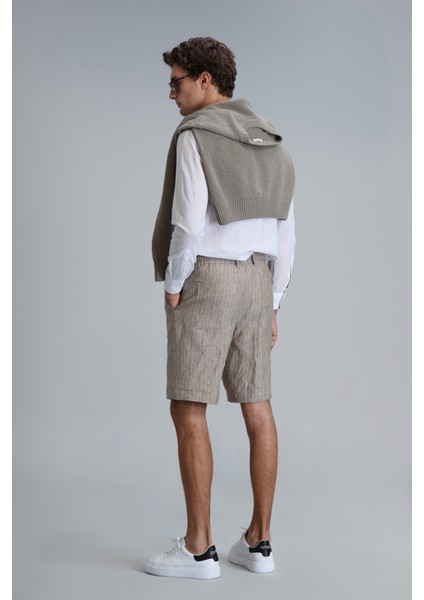 Andre Spor Erkek Chino Şort Slim Fit Bej