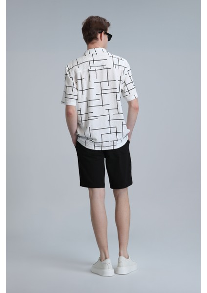 Danıel Spor Erkek Chino Şort Slim Fit Siyah