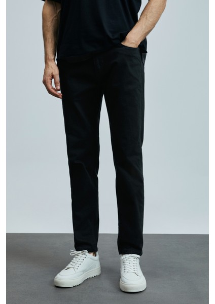 Anton Smart Jean Erkek Pantolon Slim Fit Siyah modelleri