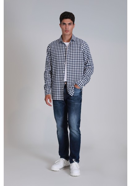 Madrid Erkek Basic Gömlek Slim Fit Lacivert fiyatları