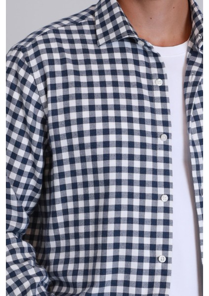 Madrid Erkek Basic Gömlek Slim Fit Lacivert modelleri